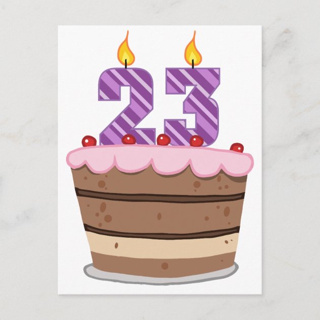 Happy Birthday years. 23 anniversary of the birthday, Candle in the form of  numbers. Vector | Stock vector | Colourbox