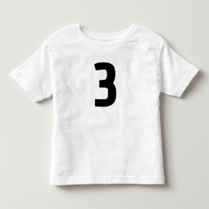 AGE 3 THREE JERSEY T-SHIRT