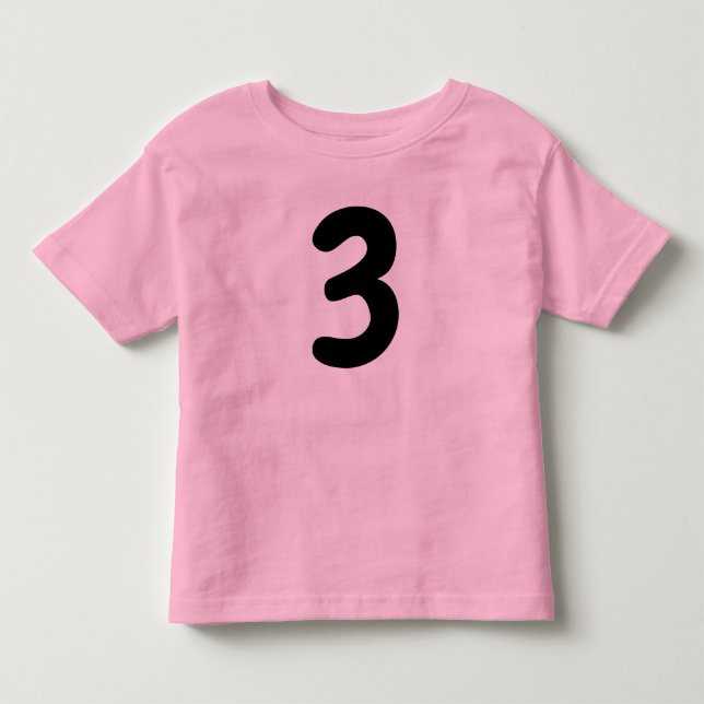 AGE 3 TODDLER PINK T-Shirt (Front)