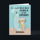 Age 6 Great Great Grandson Birthday Funny Raccoon Card<br><div class="desc">Coming soon is your great great grandson’s special day when he finally turns six years old. We specifically designed this card for kids like him so you could be able to greet them in a cool and fun way. We also placed a customization option on the cover of this.</div>