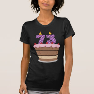 Age 73 on Birthday Cake T-Shirt