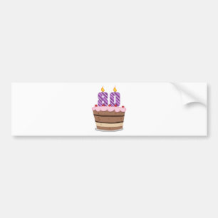 Age 80 on Birthday Cake Bumper Sticker