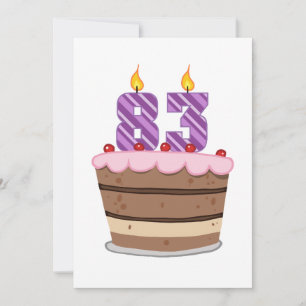 Age 83 on Birthday Cake Card