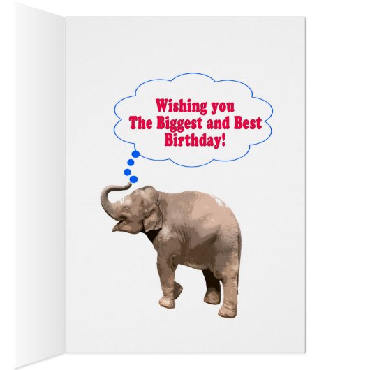 Age 8, a happy elephants birthday card (Inside (Right))