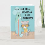 Age 8 Great Grandson Birthday Beach Funny Raccoon Card<br><div class="desc">When you want to greet a lovable great grandson a happy birthday once he turns eight,  then this card would be a great choice. Remember that he loves the summer and this summer themed card is perfect for him.</div>