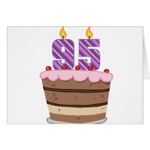 Age 95 on Birthday Cake Cards
