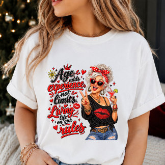 Age Add Experience not Limits Funny Old Woman Tri-Blend Shirt