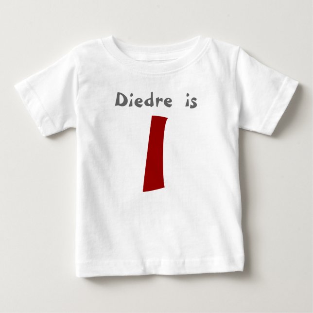 Age and Name  Customizable 1st Birthday Tshirt (Front)
