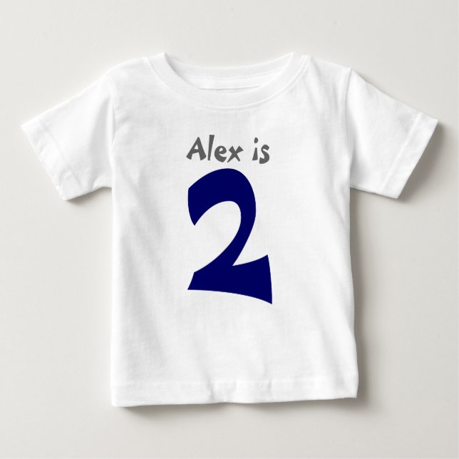 Age and Name  Customizable 1st Birthday Tshirt (Front)