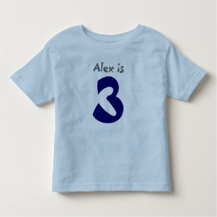 Age and Name Customizable 3rd Birthday Tshirt