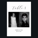 Age Childhood Photos Wedding Table Card Numbers<br><div class="desc">Add a personal touch to your wedding tables! Add a photo of yourself and your partner of the age that you were that corresponds to the table number (e.g. table one has pictures of yourself and your partner at age one)</div>