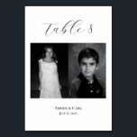 Age Childhood Photos Wedding Table Card Numbers<br><div class="desc">Add a personal touch to your wedding tables! Add a photo of yourself and your partner of the age that you were that corresponds to the table number (e.g. table one has pictures of yourself and your partner at age one)</div>