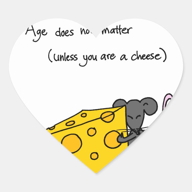 Age Does Not Matter... Heart Sticker (Front)