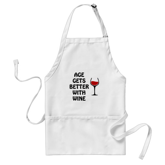 Age Gets Better With Wine Adult Apron (Front)