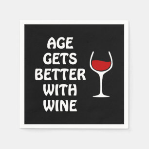 Age Gets Better With Wine Napkins