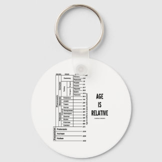Age Is Relative (Geological Time Humor) Keychain
