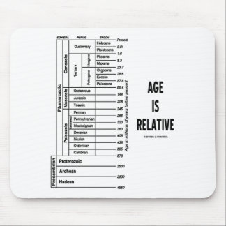 Age Is Relative (Geological Time Humor) Mouse Pad