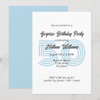 Age Number Background Birthday Party Invitation