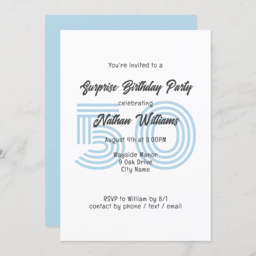 Age Number Background Birthday Party Invitation