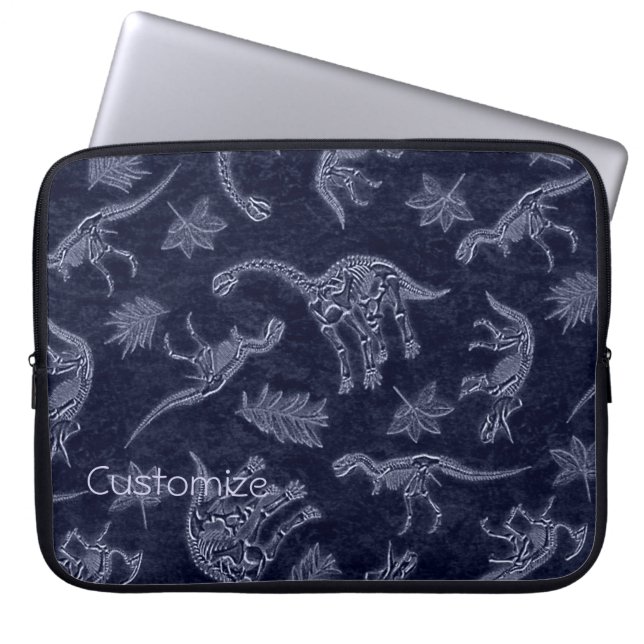 Age Of Dinosaurs Skeleton Pattern Laptop Sleeve (Front)