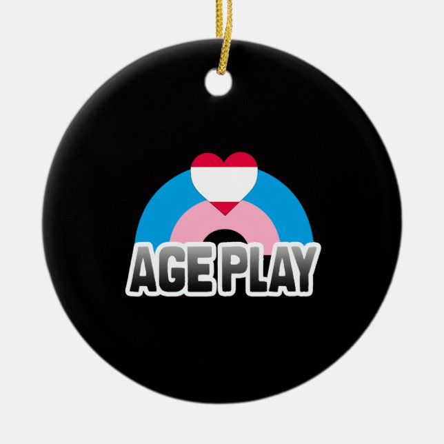 Age Play Pride Ceramic Ornament (Front)