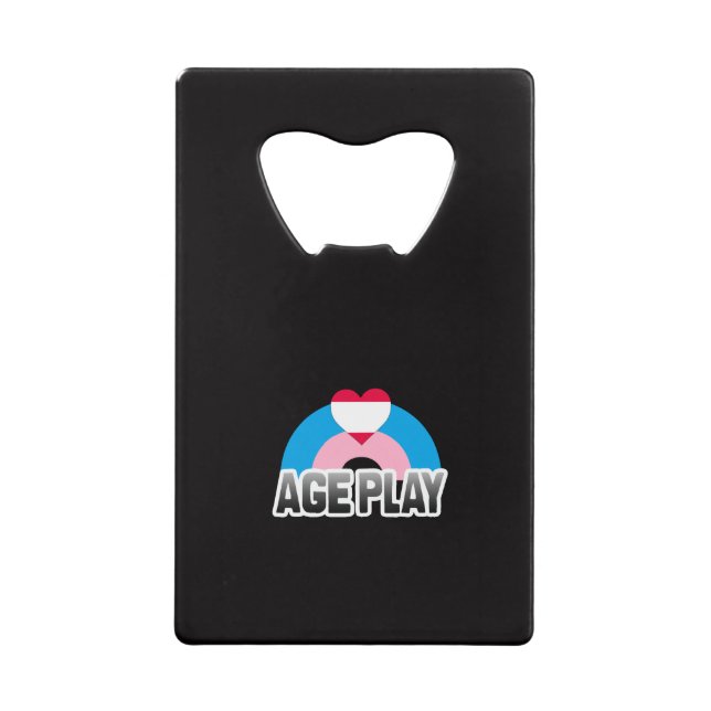 Age Play Pride Credit Card Bottle Opener (Front)