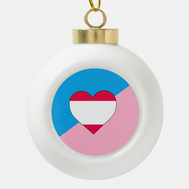 Age Play Pride Flag Ceramic Ball Christmas Ornament (Front)