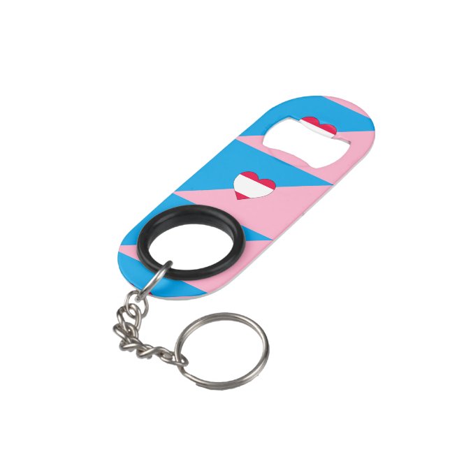 AGE PLAY PRIDE FLAG KEYCHAIN BOTTLE OPENER (Back Angled)