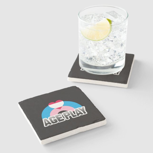Age Play Pride Stone Coaster (Side)
