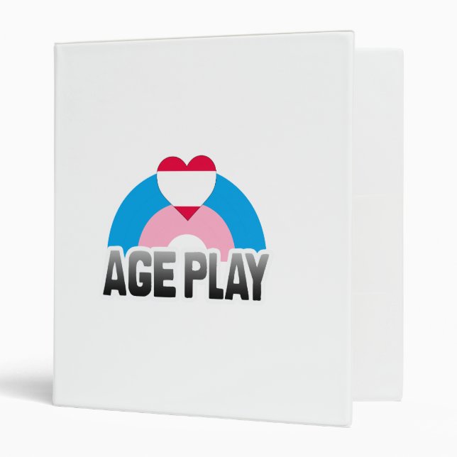 AGE PLAY RAINBOW 3 RING BINDER (Front/Inside)
