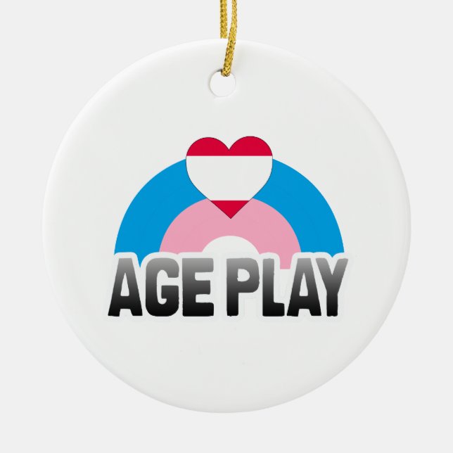 AGE PLAY RAINBOW CERAMIC ORNAMENT (Front)