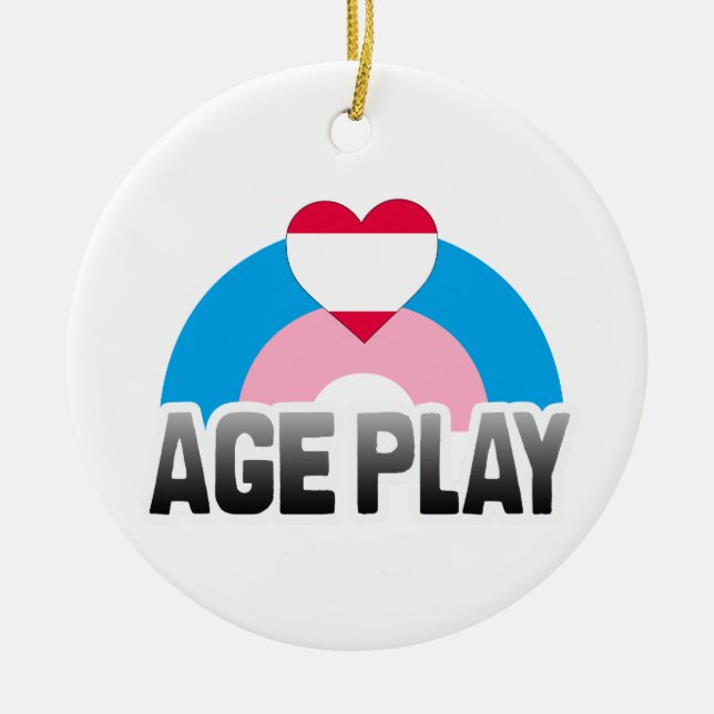AGE PLAY RAINBOW CERAMIC ORNAMENT (Front)
