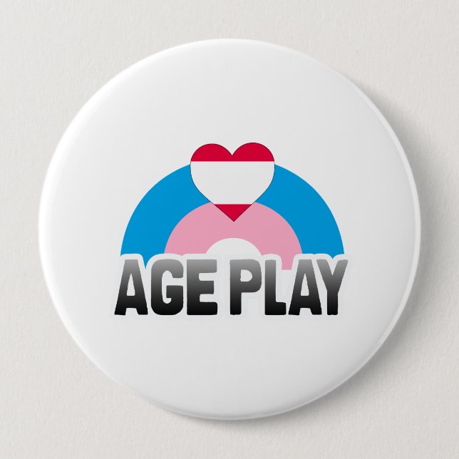 AGE PLAY RAINBOW PINBACK BUTTON (Front)
