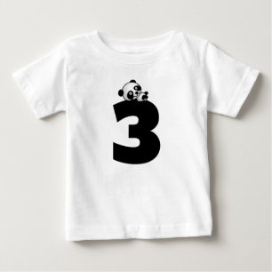 Age three 3 birthday Panda Bear T-Shirts