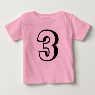 Age three (3) birthday t-shirts for toddler