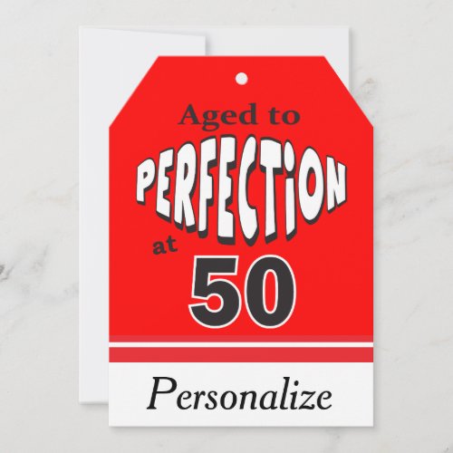 Age to Perfection at 50  50th Birthday Card