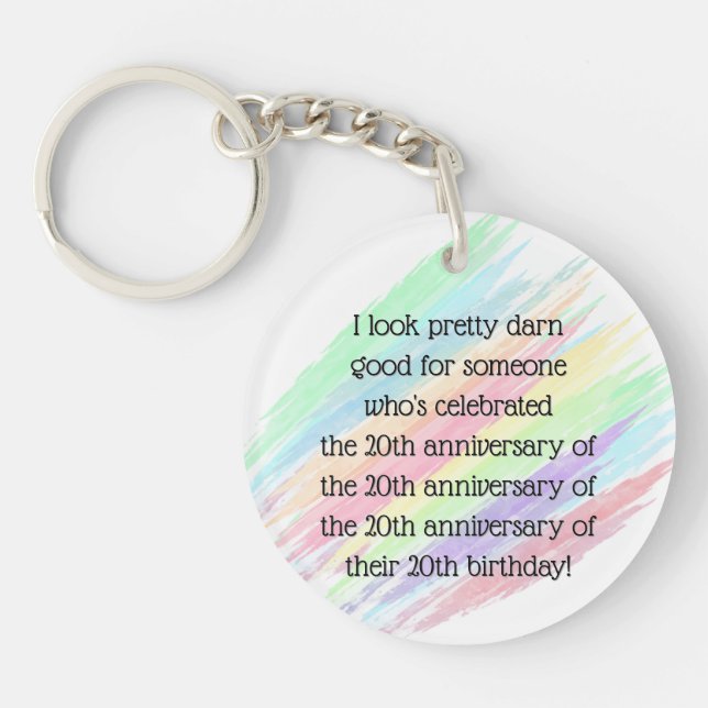 Aged 80 & over keychain (Front)