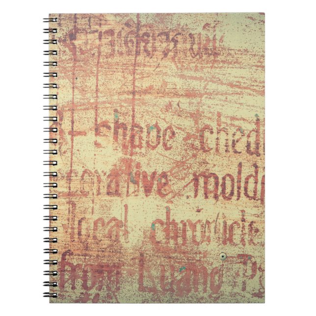 Aged aluminum background notebook (Front)