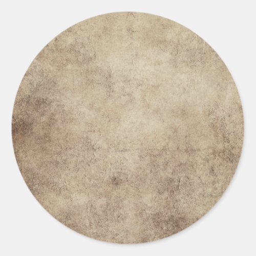 Aged and Worn Gray Brown Vintage Texture Classic Round Sticker