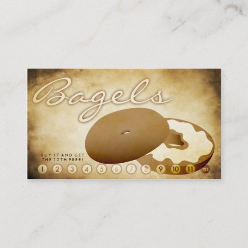 aged bagel shop loyalty card