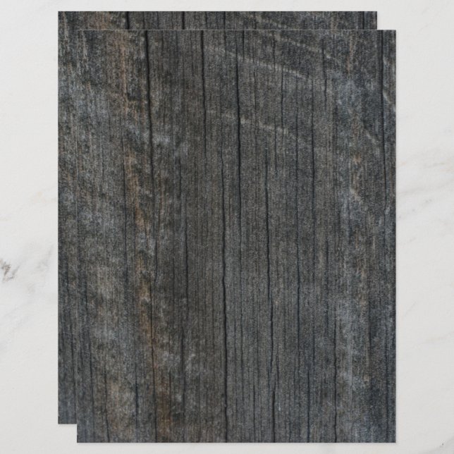 Aged Barnboard Scrapbook Paper (Front/Back)
