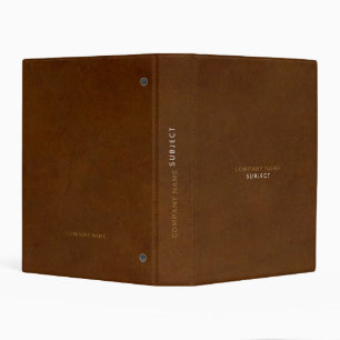 aged brown mini binder
