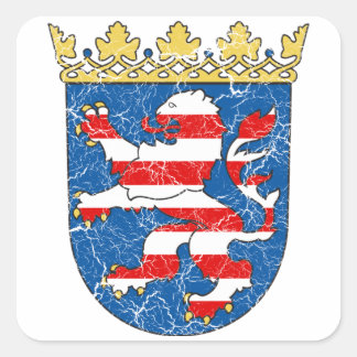 Aged Coat of arms of Hesse Square Sticker