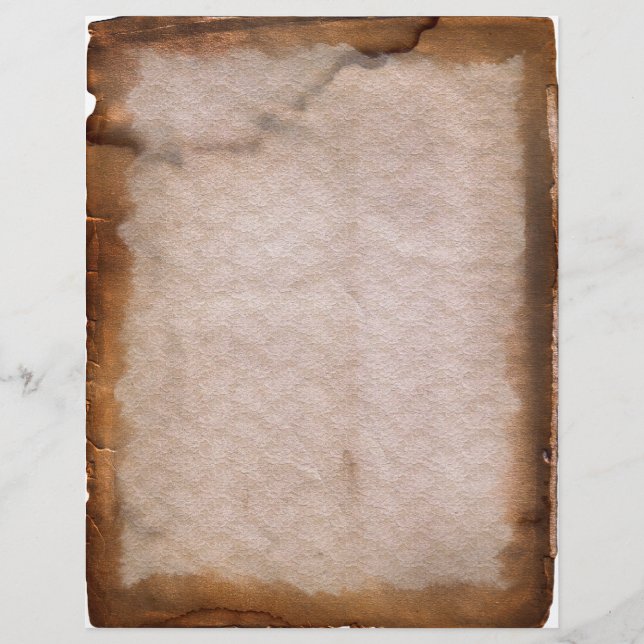 Aged Cracked Stained Vintage  Letterhead (Front)