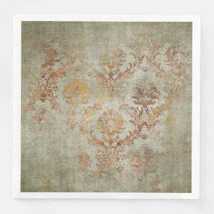 Aged Damask Texture Paper Dinner Napkins