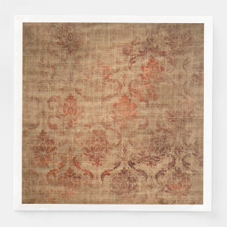 Aged Damask Texture Paper Dinner Napkins