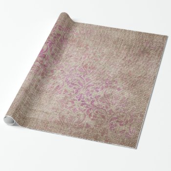 Aged Damask Texture Wrapping Paper by graphicdesign at Zazzle
