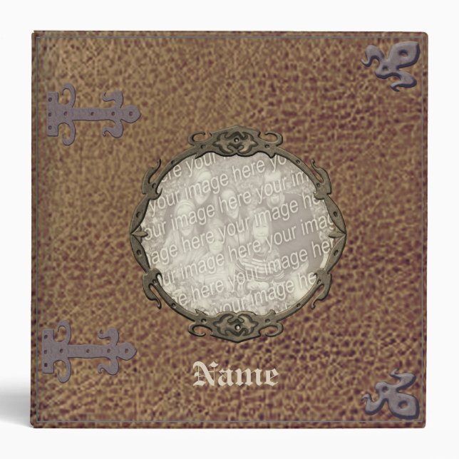 Aged Family Surname Photo Album 3 Ring Binder (Front)