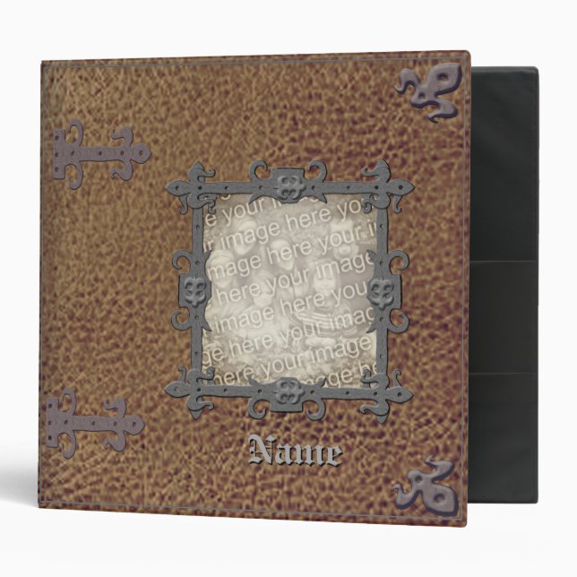Aged Family Surname Photo Album binder (Front/Inside)