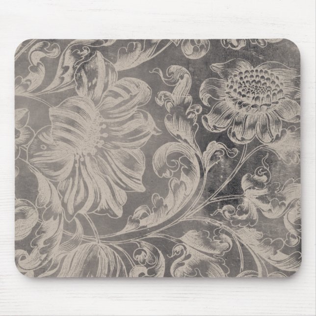 Aged Floral Mouse Pad (Front)